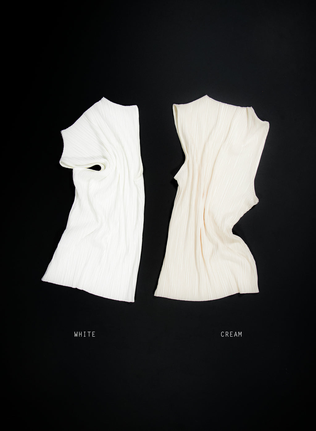 Pleated Sleeveless Top ii ㅡ Cream