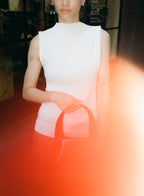 Pleated Sleeveless Top ii ㅡ White