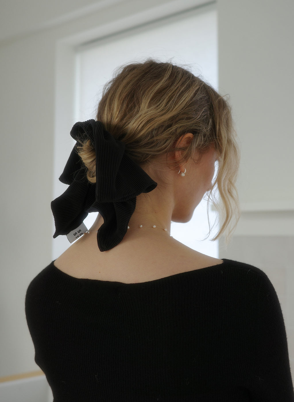 Pleated Square Scrunchie