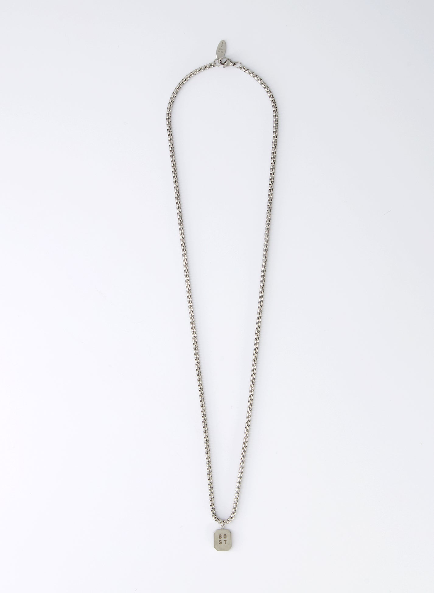 Onyx Hex Necklace • Stainless Steel