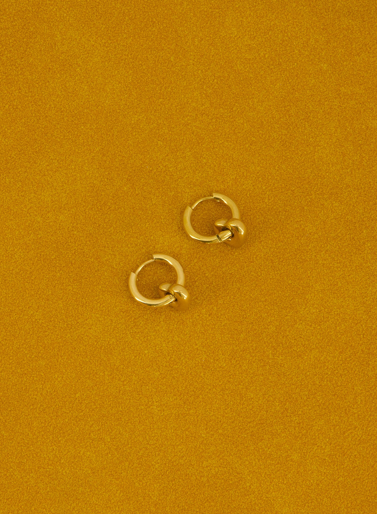 Two-Way Hoops With Love • Stainless Steel (Gold)