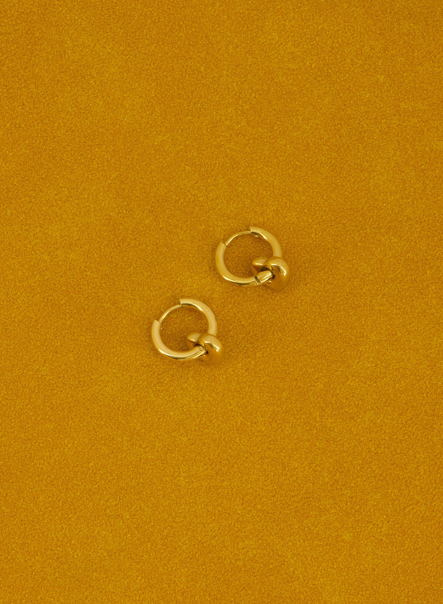 Two-Way Hoops With Love • Stainless Steel (Gold)