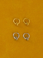 Two-Way Hoops With Love • Stainless Steel (Silver)