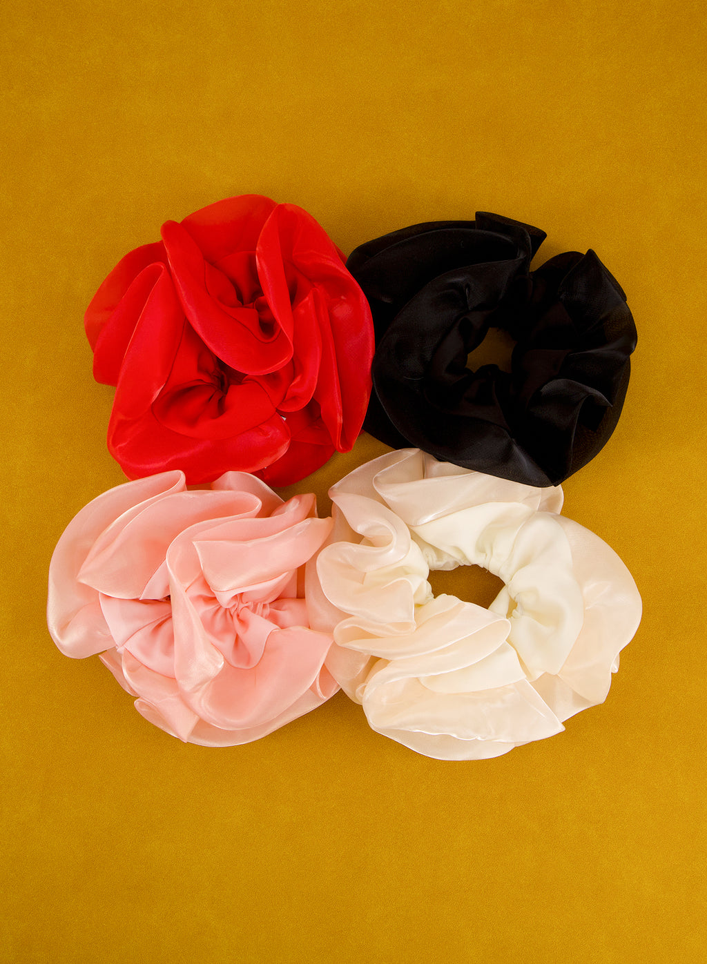 Satin Volume Petal Scrunchie