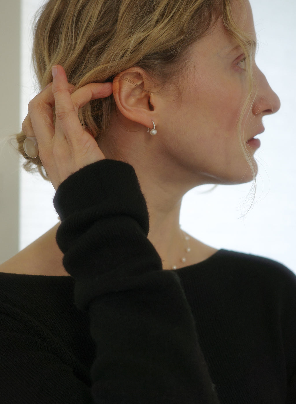 Pearl Arc Earrings