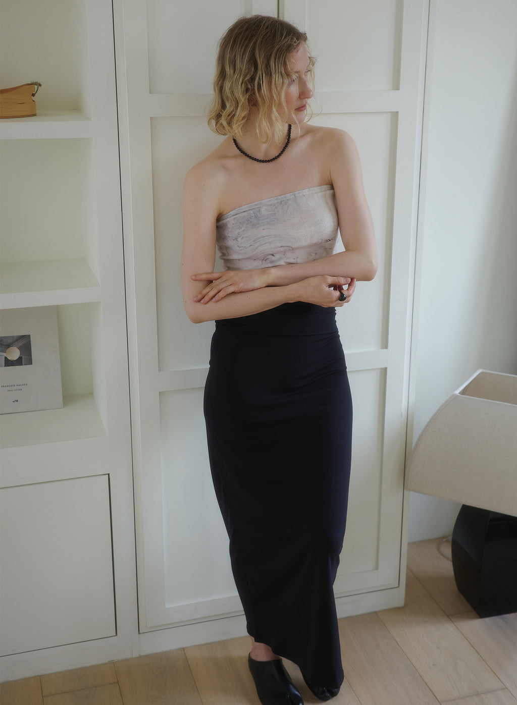 [40%OFF] Marble Terry Tube Top - Cream