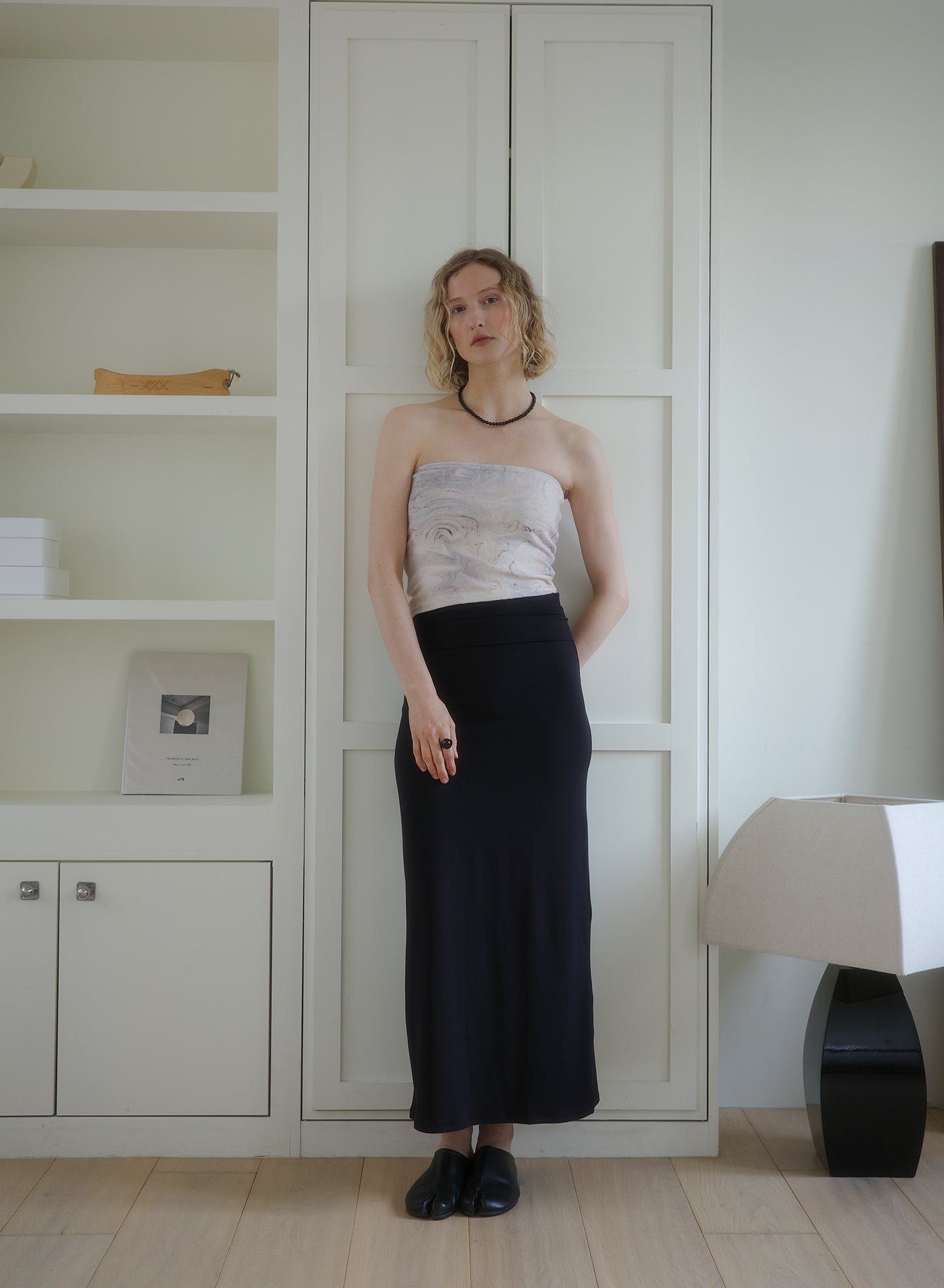 [40%OFF] Marble Terry Tube Top - Cream