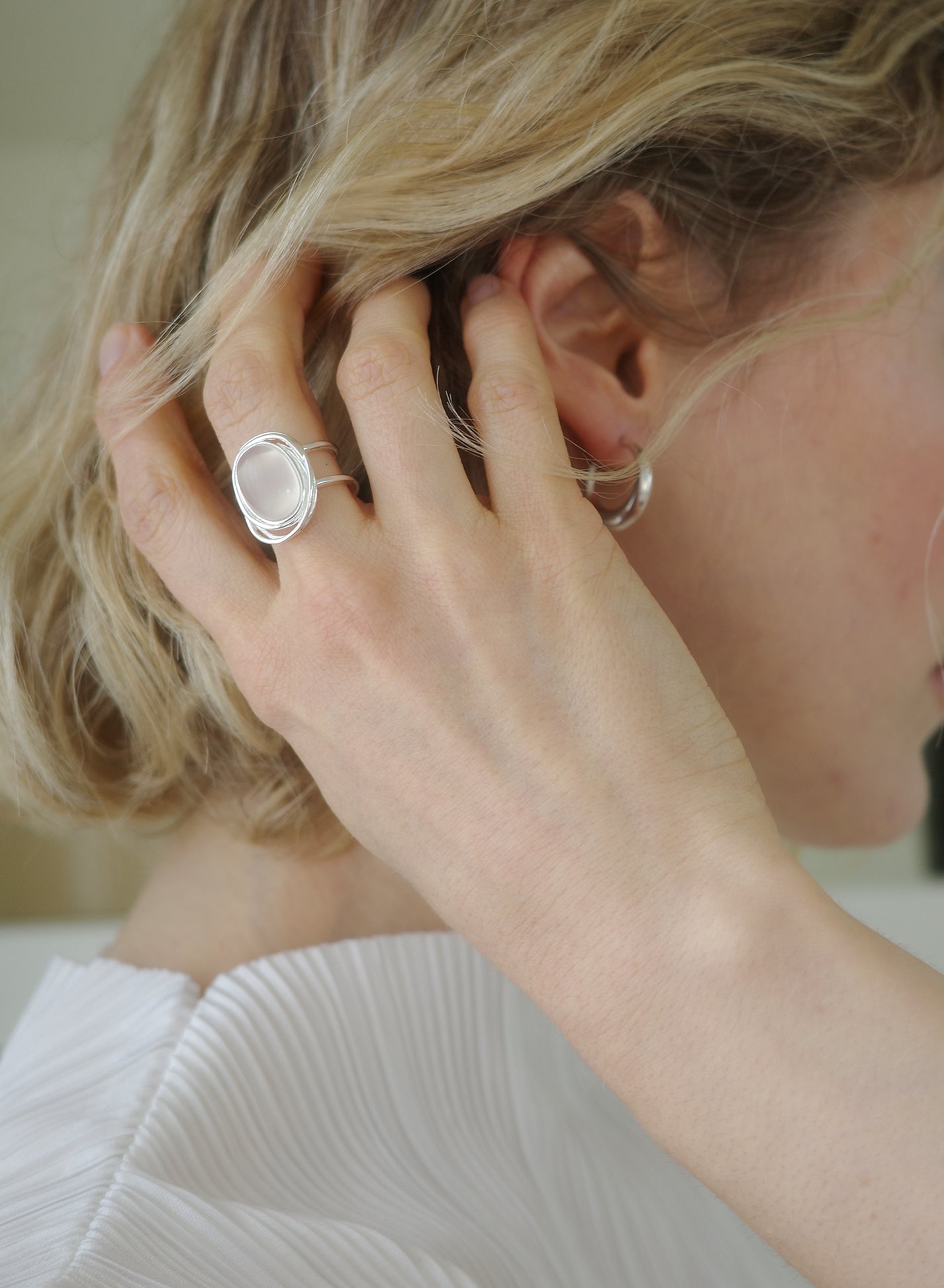 Moonstone Orbit Ring