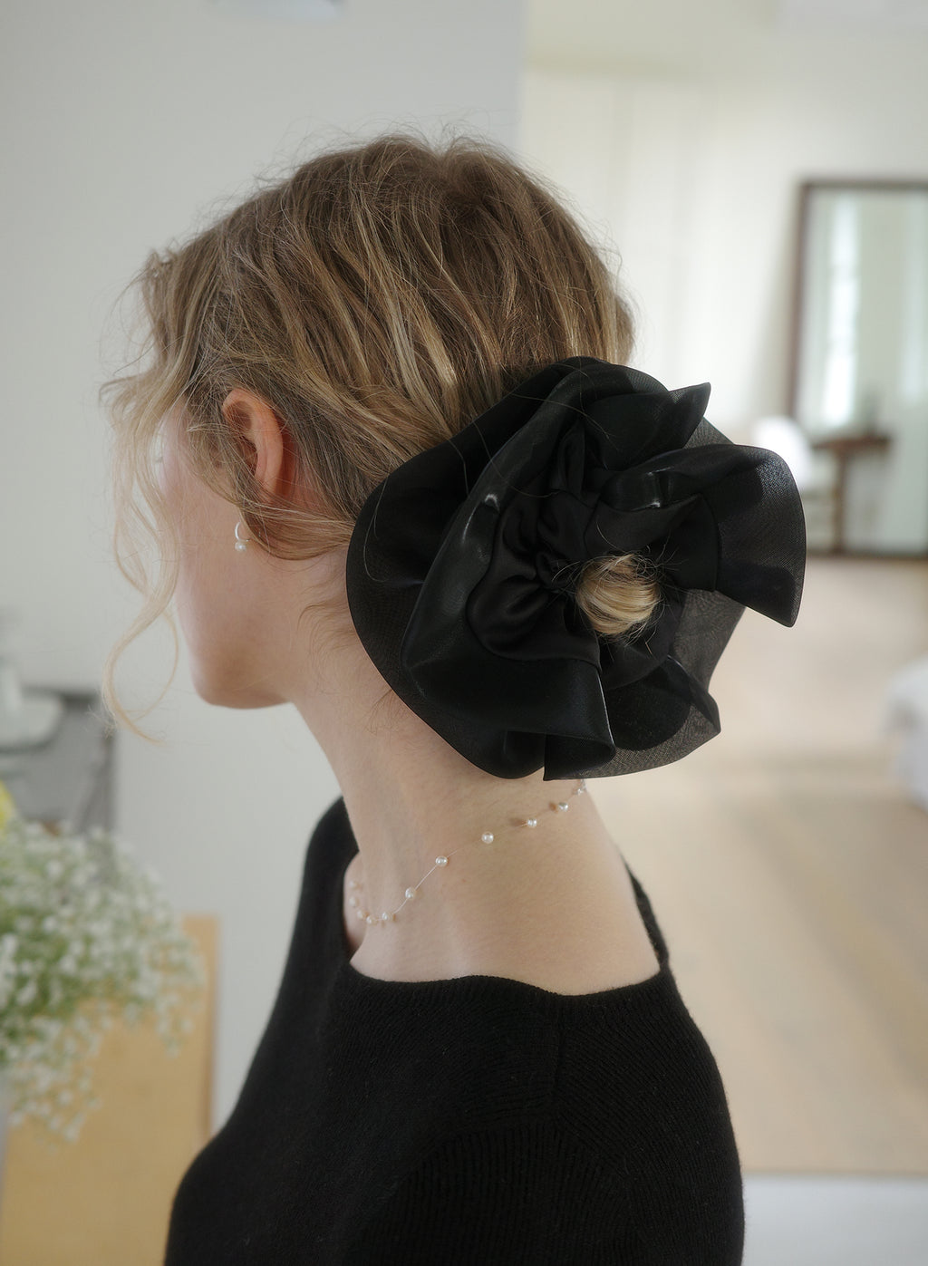 Satin Volume Petal Scrunchie