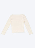 Soft Pleats Long-Sleeve Top ㅡ Cream