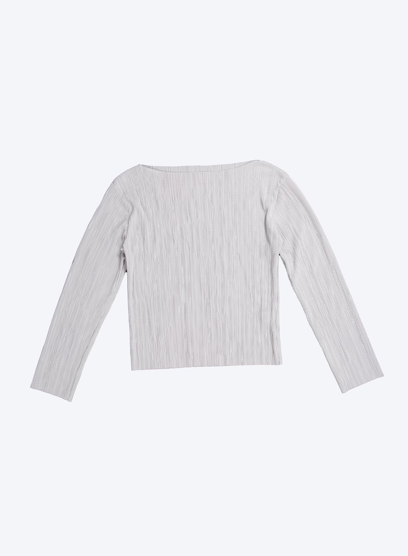 Soft Pleats Long-Sleeve Top ㅡ Grey