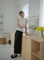 Pleated Sleeveless Top ii ㅡ Cream